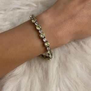 925 Sterling silver multi gemstone bracelet